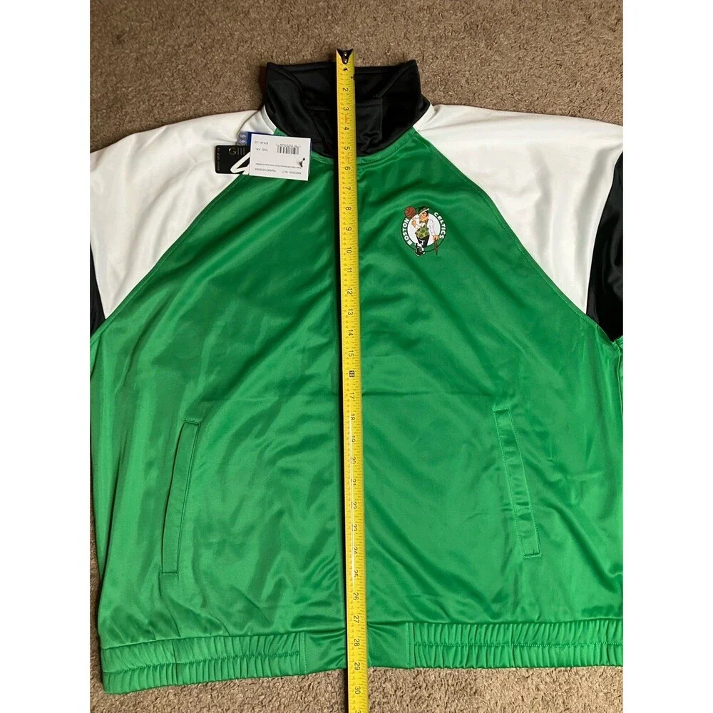 New BOSTON CELTICS Team Basketball NBA Track JACKET Women’s 2XL Carl Banks G-III